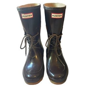 Hunter Ackley Brown Rain Boots Size 7